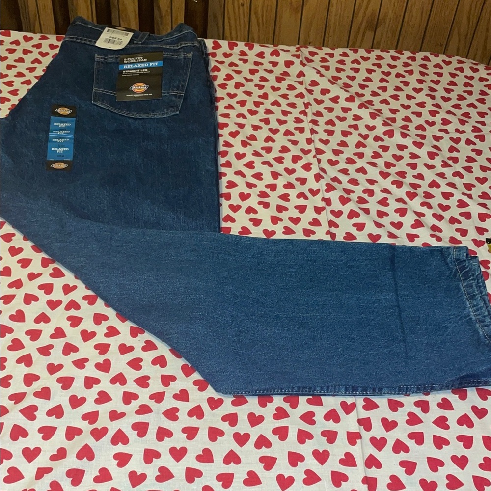 Dickies Men's Relaxed Fit Blue work jeans (38X34)(nwt)